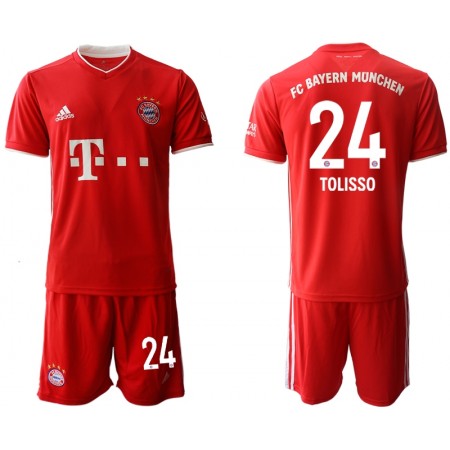 Billiga Fotbollströjor FC Bayern München Corentin Tolisso 24 Barn Hemma tröja 2020/21 Kortärmad
